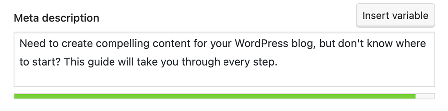 blog post meta description
