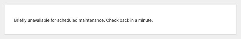 website maintenance mode