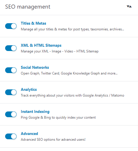 seopress settings overview