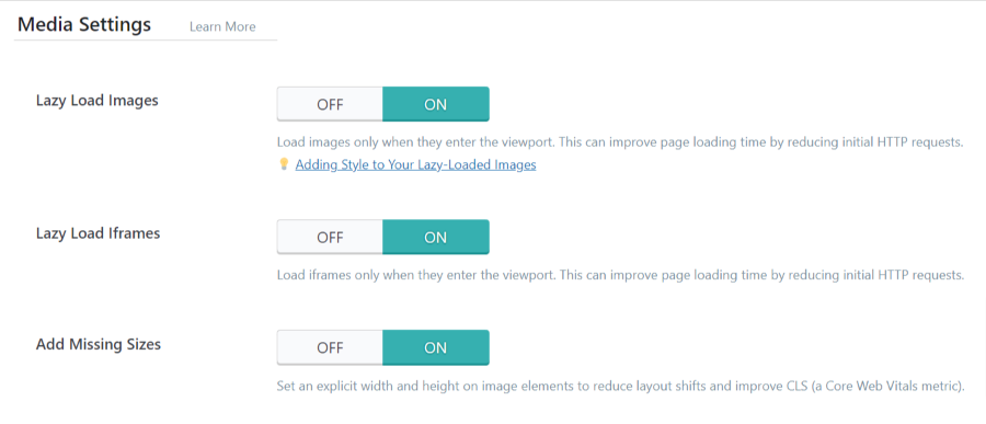 litespeed lazy load media 2