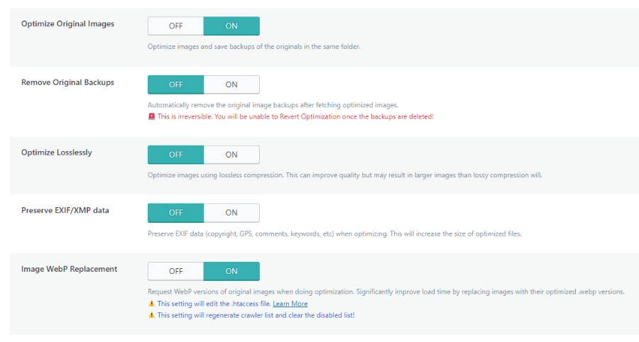 litespeed optimize images