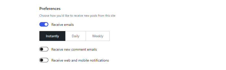 subscription options